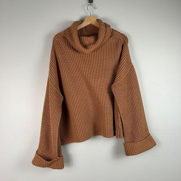 Free People Park City Chunky Oversized Bell Sleeve Sweater - Picture 3 of 6